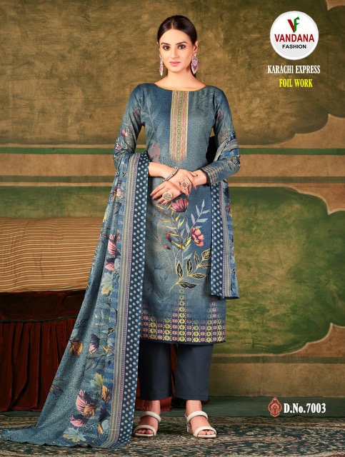 Vandana Karachi Express Soft Cotton Designer Exclusive Dress Material